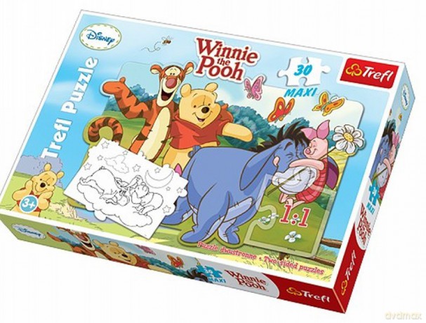 TREFL 30 el. Maxi - Przygody Kubusia Puchatka (Disney) (14163) [PUZZLE]