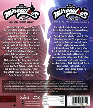 Miraculous TV-Specials: New York & Shanghai (Miraculum: Biedronka i Czarny Kot) [Blu-Ray]