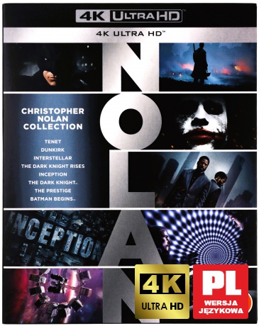 Batman - Początek / Prestiż / Mroczny Rycerz / Incepcja / Mroczny Rycerz powstaje / Interstellar / Dunkierka / Tenet [9xBlu-Ray 4K]
