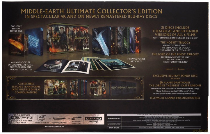 Śródziemie. Kompletna Kolekcja: Hobbit / Władca Pierścieni [BOX] [12xBlu-Ray 4K]+[19xBlu-Ray]