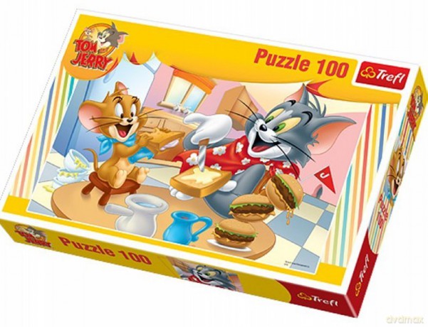 TREFL 100 el. Tom i Jerry - Pyszne śniadanko (16196) [PUZZLE]