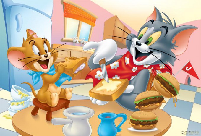 TREFL 100 el. Tom i Jerry - Pyszne śniadanko (16196) [PUZZLE]