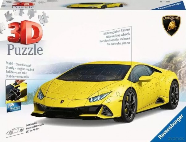 RAVENSBURGER 3D Pojazdy Lamborghini Huracan Evo Giallo [PUZZLE]