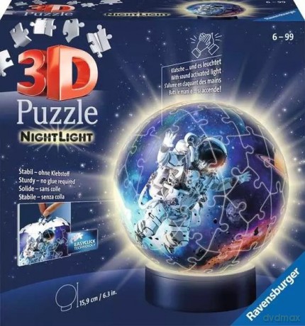 RAVENSBURGER 3D Świecąca kula Astronauta [PUZZLE]