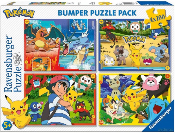 RAVENSBURGER 4x100 el. Pokemon zestaw [PUZZLE]
