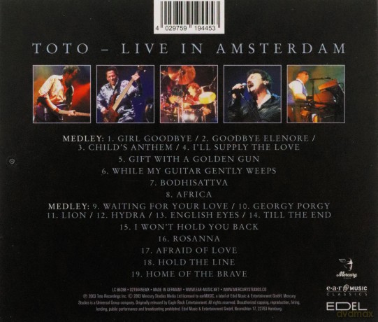 Toto: Live In Amsterdam 25th Anniversary [CD]