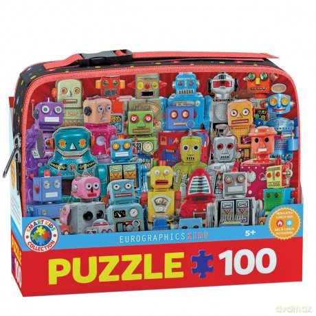 EUROGRAPHICS 100 el. z lunch box Robots 9100-5827 [PUZZLE]