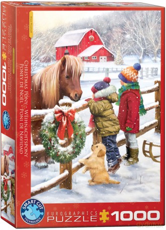 EUROGRAPHICS 1000 el. Christmas Pony by Simon Treadw 6000-5638 [PUZZLE]