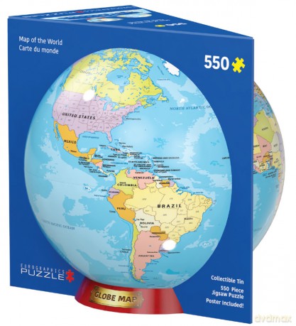 EUROGRAPHICS 550 el. TIN Map of the World 8551-5863 [PUZZLE]