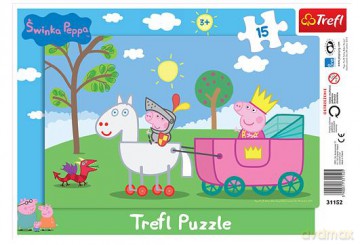 TREFL 15 el. Ramkowe: Świnka Peppa - rycerz (31152) [PUZZLE]