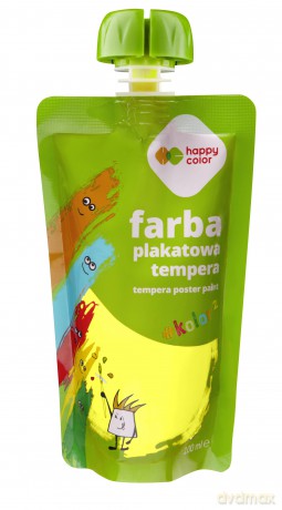 Farba plakatowa tempera 100 ml neon żółty