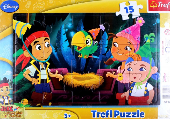TREFL 15 Ramkowe: Jake i Piraci z Nibylandii - Hej Przygodo! (Disney) (31162) [PUZZLE]