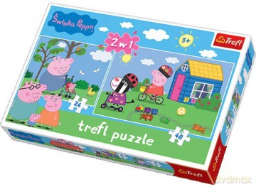 TREFL 24, 48 Świnka Peppa: Wiosna (34128) [PUZZLE]