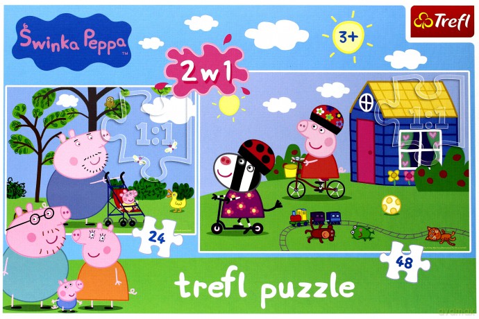 TREFL 24, 48 Świnka Peppa: Wiosna (34128) [PUZZLE]