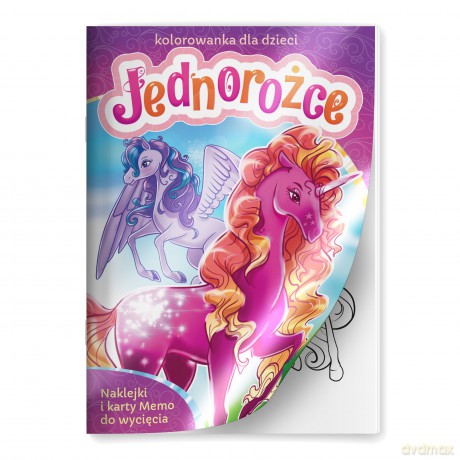 Jednorożce. Kolorowanka dla dzieci - Opracowanie zbiorowe [KSIĄŻKA]