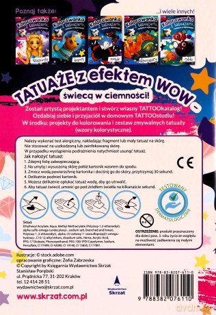 Jednorożce. Kolorowanka z tatuażami - świecą w ciemności! - Opracowanie zbiorowe [KSIĄŻKA]