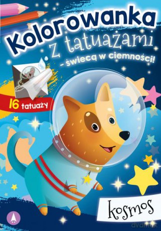 Kosmos. Kolorowanka z tatuażami - świecą w ciemności! - Opracowanie zbiorowe [KSIĄŻKA]