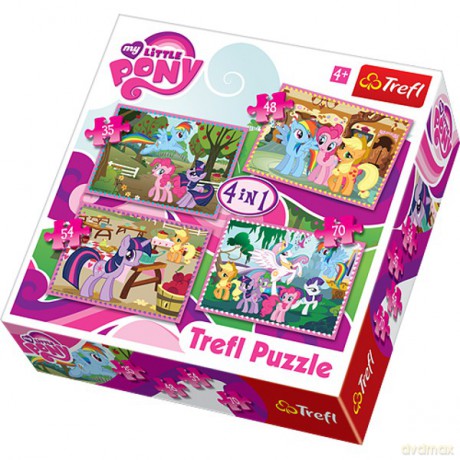 TREFL 4w1 My Little Pony: Wakacje kucyków (34153) [PUZZLE]