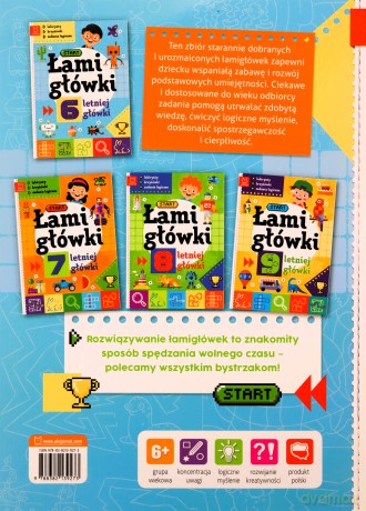 Łamigłówki 6-letniej główki. Labirynty, krzyżówki, zadania logiczne - Opracowanie zbiorowe [KSIĄŻKA]