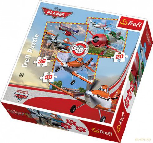TREFL 3w1 Samoloty: Podniebne podboje (Disney) (Planes) (34189) [PUZZLE]