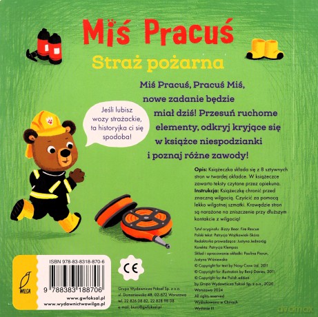 Miś Pracuś. Przesuń paluszkiem. Straż pożarna - Benji Davies [KSIĄŻKA]