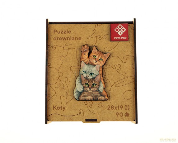 PANTA PLAST 90 el. drewniane A4 Koty [PUZZLE]