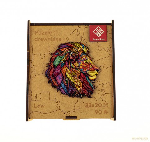 PANTA PLAST 90 el. drewniane A4 Lew [PUZZLE]