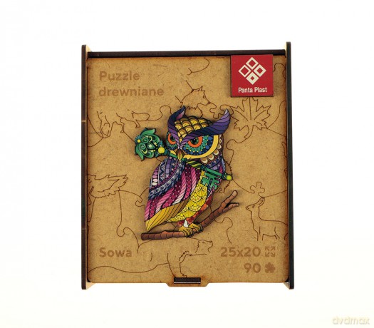 PANTA PLAST 90 el. drewniane A4 Sowa [PUZZLE]