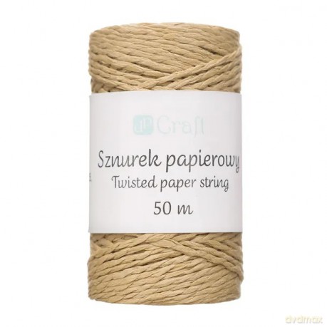 Sznurek papierowy skręcany Kraft 50 m
