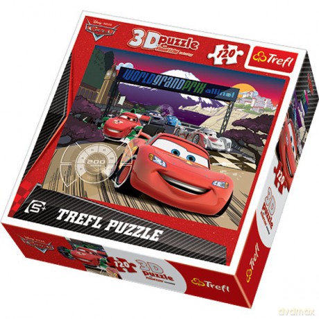 TREFL 120 Auta: W drodze (Disney) (Cars) 3D (35649) [PUZZLE 3D]