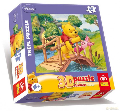 TREFL 48 Kubuś Puchatek na mostku (Disney) 3D (35724) [PUZZLE 3D]