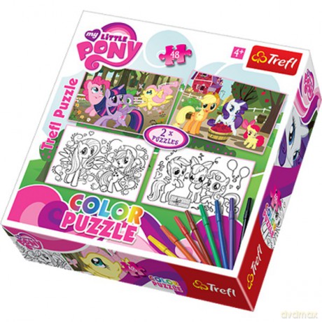 TREFL Color puzzle: My Little Pony - Wesołe kucyki (36509) [PUZZLE]