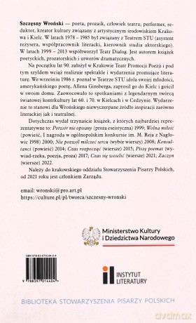 Wybór wierszy być może nie ostatni - Szczęsny Wroński [KSIĄŻKA]