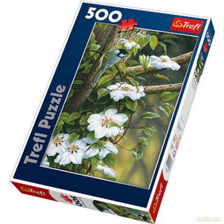 TREFL 500 Sikorka pośród kwiatów (37166) [PUZZLE]