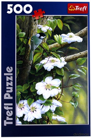 TREFL 500 Sikorka pośród kwiatów (37166) [PUZZLE]