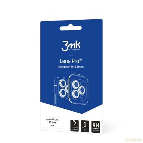 Apple iPhone 15 Plus - 3mk Lens Protection Pro Blue