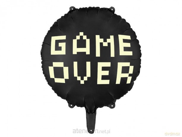 Balon foliowy Game over czarny 45 cm