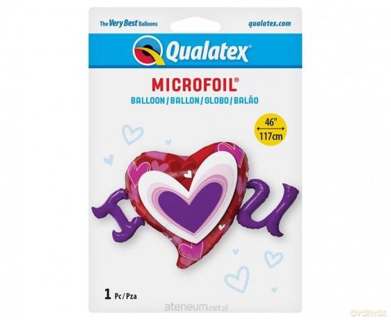Balon foliowy I heart U 116 cm