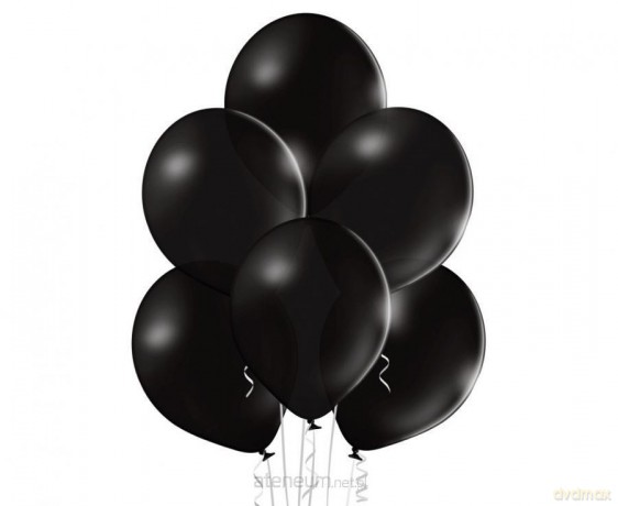 Balony pastelowe czarne 30 cm 100 szt