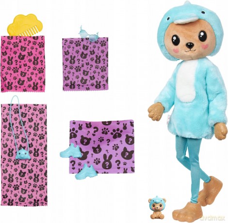 Barbie Color Reveal Lalka Miś-Delfin HRK25