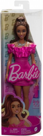 Barbie Fashionistas. Lalka Różowa sukienka HRH15