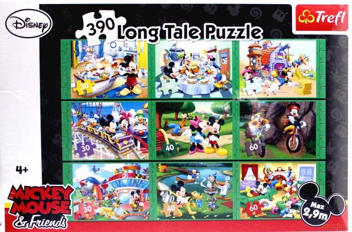 TREFL Long Tale Puzzle Myszka Miki i Przyjaciele (Disney) (90181) [PUZZLE]