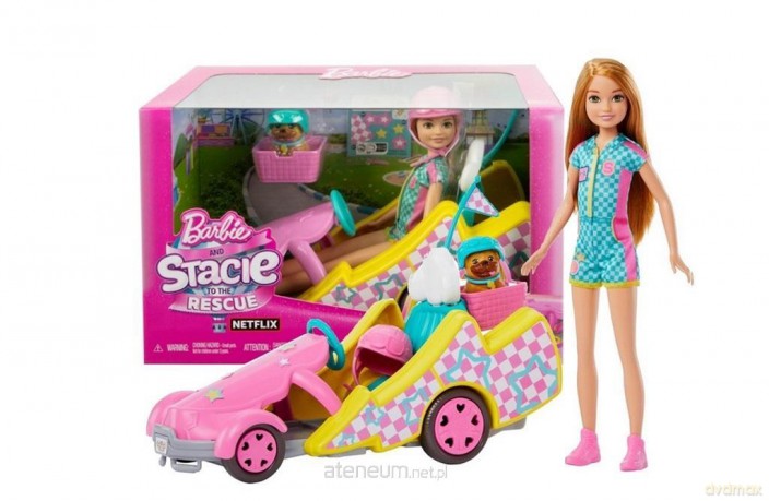 Barbie Gokart Stacie pojazd filmowy i lalka HRM08