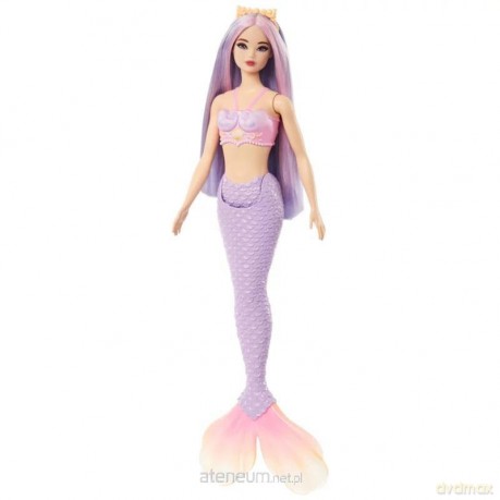 Barbie Lalka Syrenka Fioletowy ogon HRR06