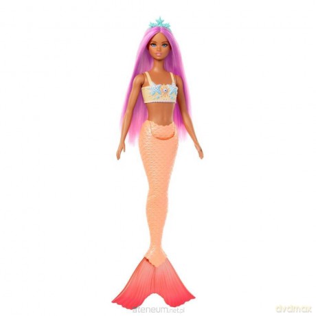 Barbie Lalka Syrenka Pomarańczowy ogon HRR05