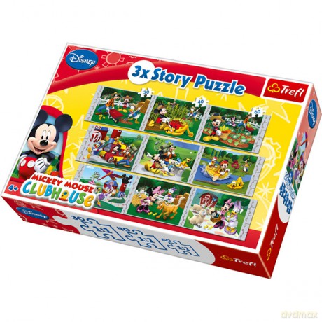 TREFL 3xStory Puzzle Klub Przyjaciół Myszki Miki (Disney) (90305) [PUZZLE]