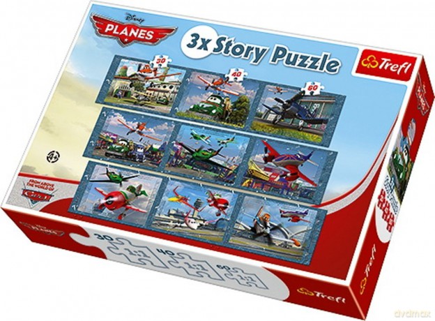 TREFL 3xStory Puzzle Samoloty (Disney) (Planes) (90306) [PUZZLE]