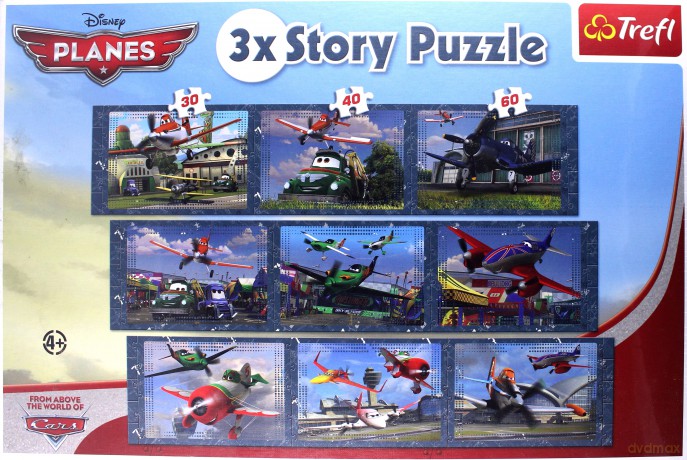 TREFL 3xStory Puzzle Samoloty (Disney) (Planes) (90306) [PUZZLE]
