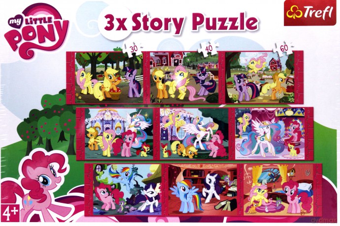 TREFL 3xStory Puzzle My Little Pony (90307) [PUZZLE]