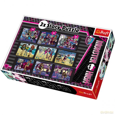 TREFL 3x Story Puzzle Monster High (90308) [PUZZLE]